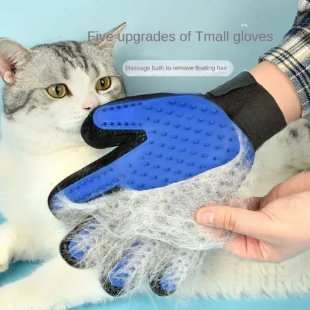 Gants de toilettage en silicone pour animaux de compagnie